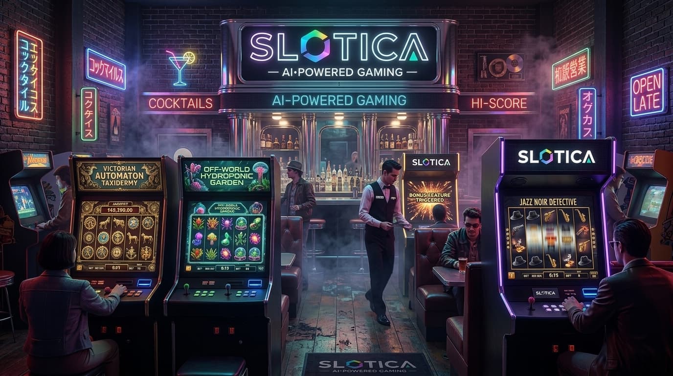 Retro arcade × cocktail lounge