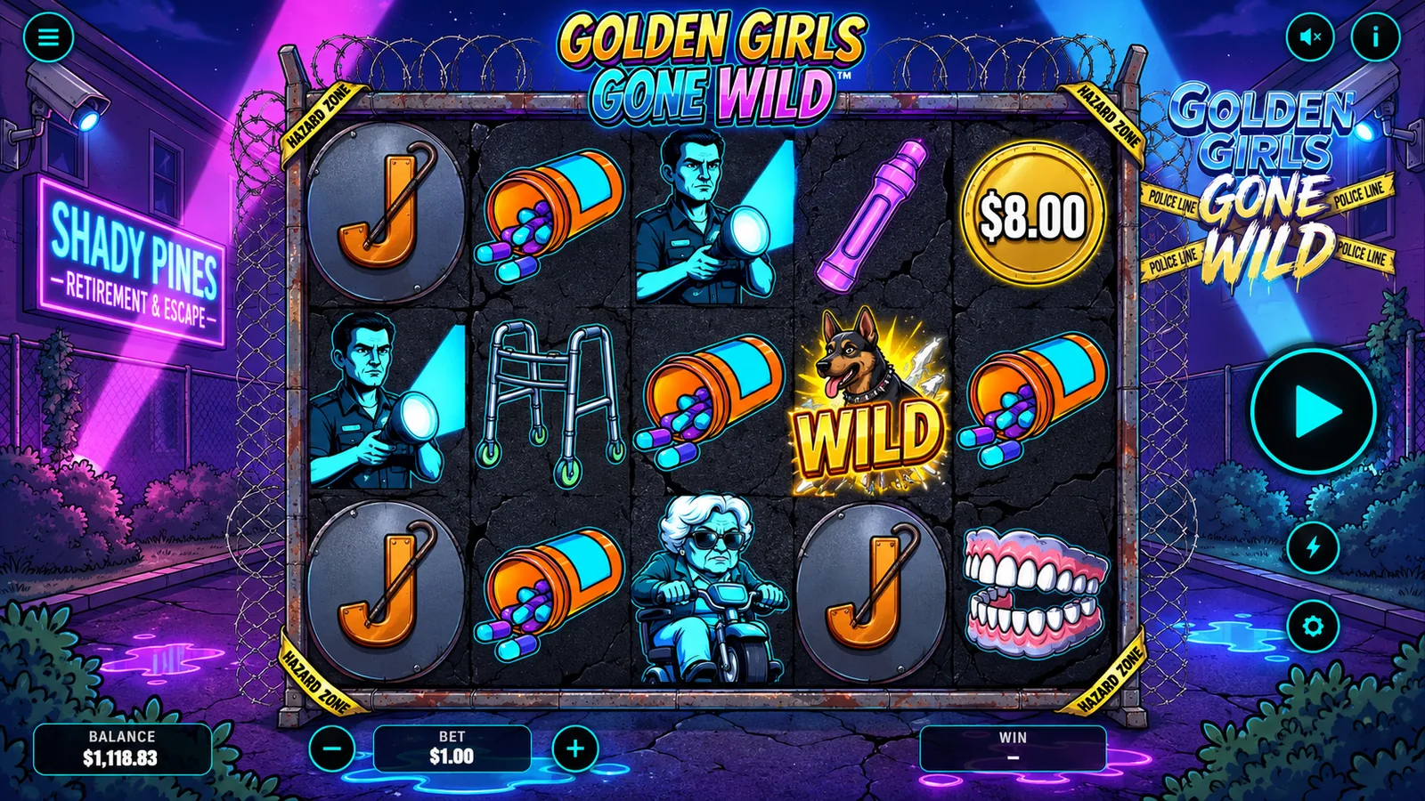 Golden Girls Gone Wild, a game made in Slotica, captured in play